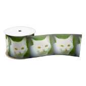 Weiße Katzen Satinband (Spule)