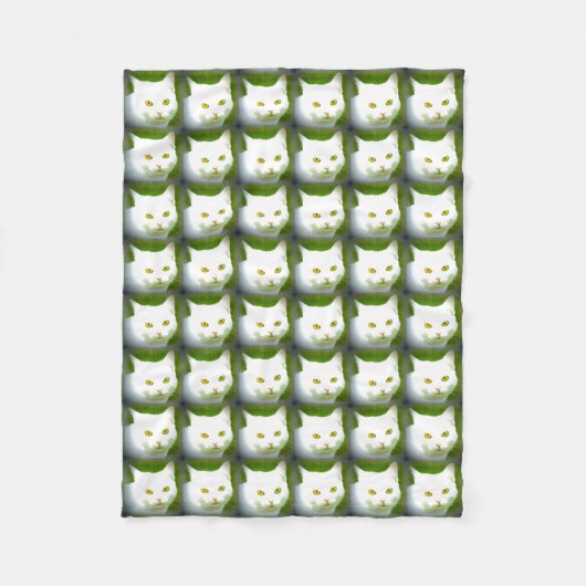 Weiße Katzen Thunder_Cove Fleecedecke (Vorderseite)