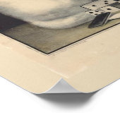 Weiße Katzen und Dominosteine Poster (Ecke)