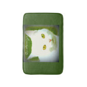 Weiße Katzenfläche Thunder_Cove Badematte (Vorderseite Vertikal)