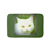 Weiße Katzenfläche Thunder_Cove Badematte (Vorderseite)