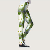 weiße Katzengesichter Leggings (Rechts)