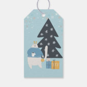 Weiße Katzenjacke Geschenkanhänger (Rückseite)