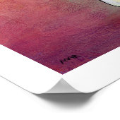 Weiße Katzenkunst Spaß beim Zeichnen von Whitey hü Poster (Ecke)