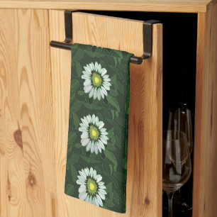Weiße Kegelblumen-Blumen  Geschirrtuch
