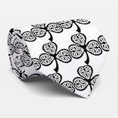 Weiße keltische Kleeblatt-Krawatte Krawatte (Gerollt)