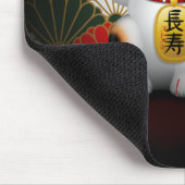 Weiße Keramik Maneki Neko Mousepad (Ecke)