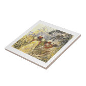 Weiße Keramik Tile für Inlay oder Trivet! Fliese (Seite)