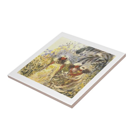 Weiße Keramik Tile für Inlay oder Trivet! Fliese (Seite)