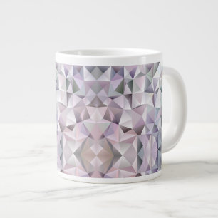 Weiße Keramiktasse mit geometrischem Muster Jumbo-Tasse