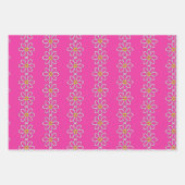 Weiße Kette auf heißen rosa Untergründen Geschenkpapier Set (Vorderseite)