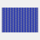 Weiße Kette auf königsblauem Hintergrund Geschenkpapier Set (Vorderseite 3)