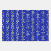 Weiße Kette auf königsblauem Hintergrund Geschenkpapier Set (Vorderseite 2)