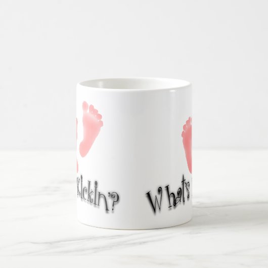 Weiße Kickin'? Tasse für tummomy.com (Mittel)