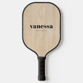 Weiße Kiefer Minimale Moderne Klassische Name Pickleball Schläger