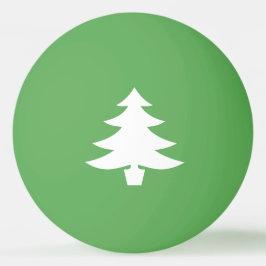 Weiße Kiefernform auf Grün Tischtennisball