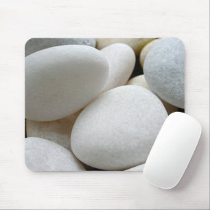 Weiße Kiesel Steine Fels - Zen Spa Natur Foto Mousepad