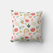 Weiße Kinderzimmer Muster mit Wolken und Sternen Kissen (Vorderseite)