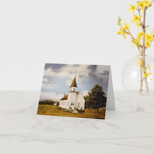 Weiße Kirche in der Karte (Gelbe Blume)