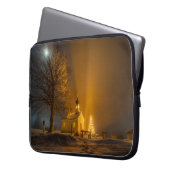 WEISSE KIRCHE UND BROWN LAPTOPSCHUTZHÜLLE (Vorderseite Links)