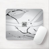 Weiße Kirschblossom Tree Mousepad (Mit Mouse)