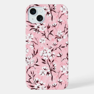 Weiße Kirschblüte iPhone 15 Plus Hülle
