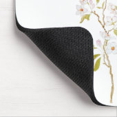 Weiße Kirschblüte Mousepad (Ecke)