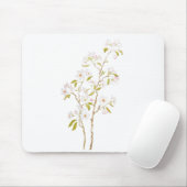 Weiße Kirschblüte Mousepad (Mit Mouse)