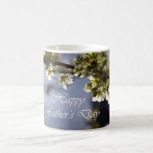 weiße Kirschblüten alles Gute zum Vatertag Kaffeetasse