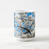 Weiße Kirschblüten-Blumen-Tasse Kaffeetasse (Mittel)