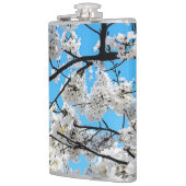 Weiße Kirschblüten-Flasche Flachmann (Links)
