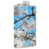 Weiße Kirschblüten-Flasche Flachmann (Rechts)