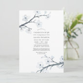 Weiße Kirschblüten - Foto des Lebens Einladung (Stehend Vorderseite)