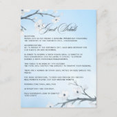 Weiße Kirschblüten Hochzeitsgast-Details Enklaven Begleitkarte (Vorderseite)