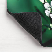 Weiße Kirschblüten Mousepad (Ecke)
