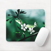 Weiße Kirschblüten Mousepad (Mit Mouse)