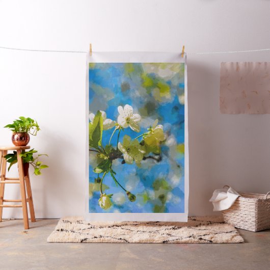 Weiße Kirschblüten Stoff (Beispiel)