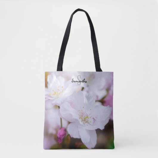 Weiße Kirschblüten-Tasche Tasche (Vorderseite)