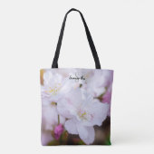 Weiße Kirschblüten-Tasche Tasche (Rückseite)