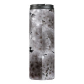 Weiße Kirschblüten Thermosbecher (Rückseite)