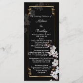 Weiße Kirschblüten und goldener Rahmen Programm (Vorderseite)