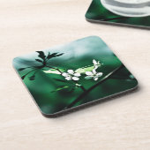 Weiße Kirschblüten Untersetzer (Linke Seite)