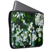 Weiße Kirsche blüht grüne Blätter Laptopschutzhülle (Vorne Rechts)