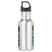 Weiße Kirsche blüht grüne Blätter Trinkflasche (Rückseite)