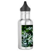 Weiße Kirsche blüht grüne Blätter Trinkflasche (Links)