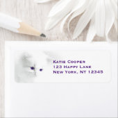 Weiße Kitte mit Lila Augen (Insitu)