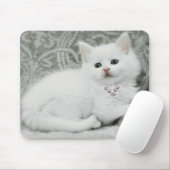 Weiße Kitte Mousepad (Mit Mouse)