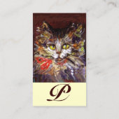 WEISSE KITTKÜCHENPORTRATION MIT ROTEM RIBBON VISITENKARTE (Rückseite)