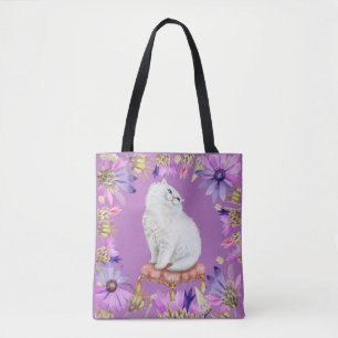 Weiße Kitty Katze Tasche