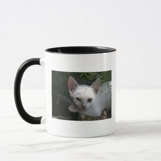 Weiße Kitty-Tasse Tasse (Links)